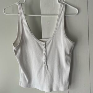 Abercrombie cropped button tank